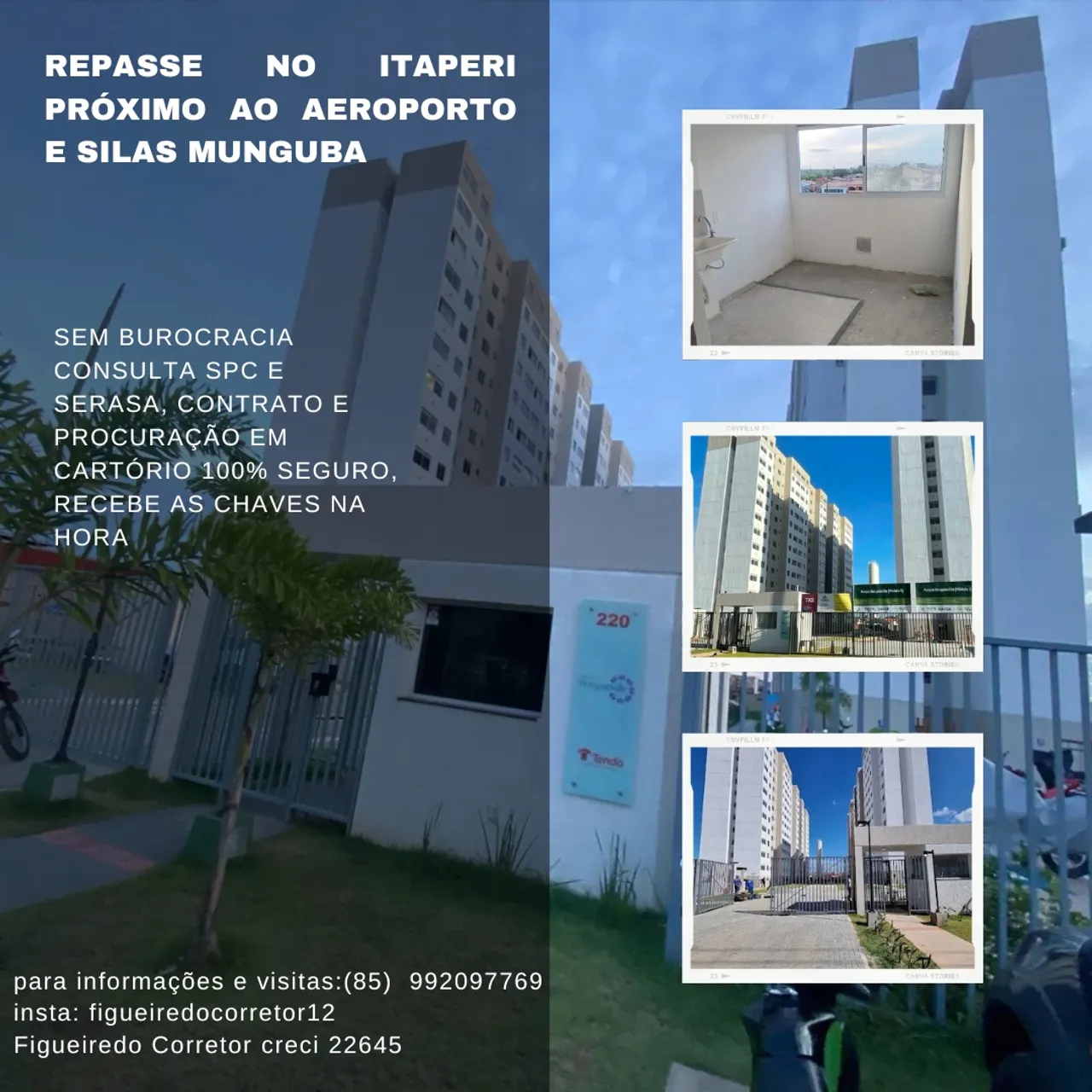 Apartamento de repasse no Parque Bouganville próximmo ao aeroporto e av. bernnardo manoel