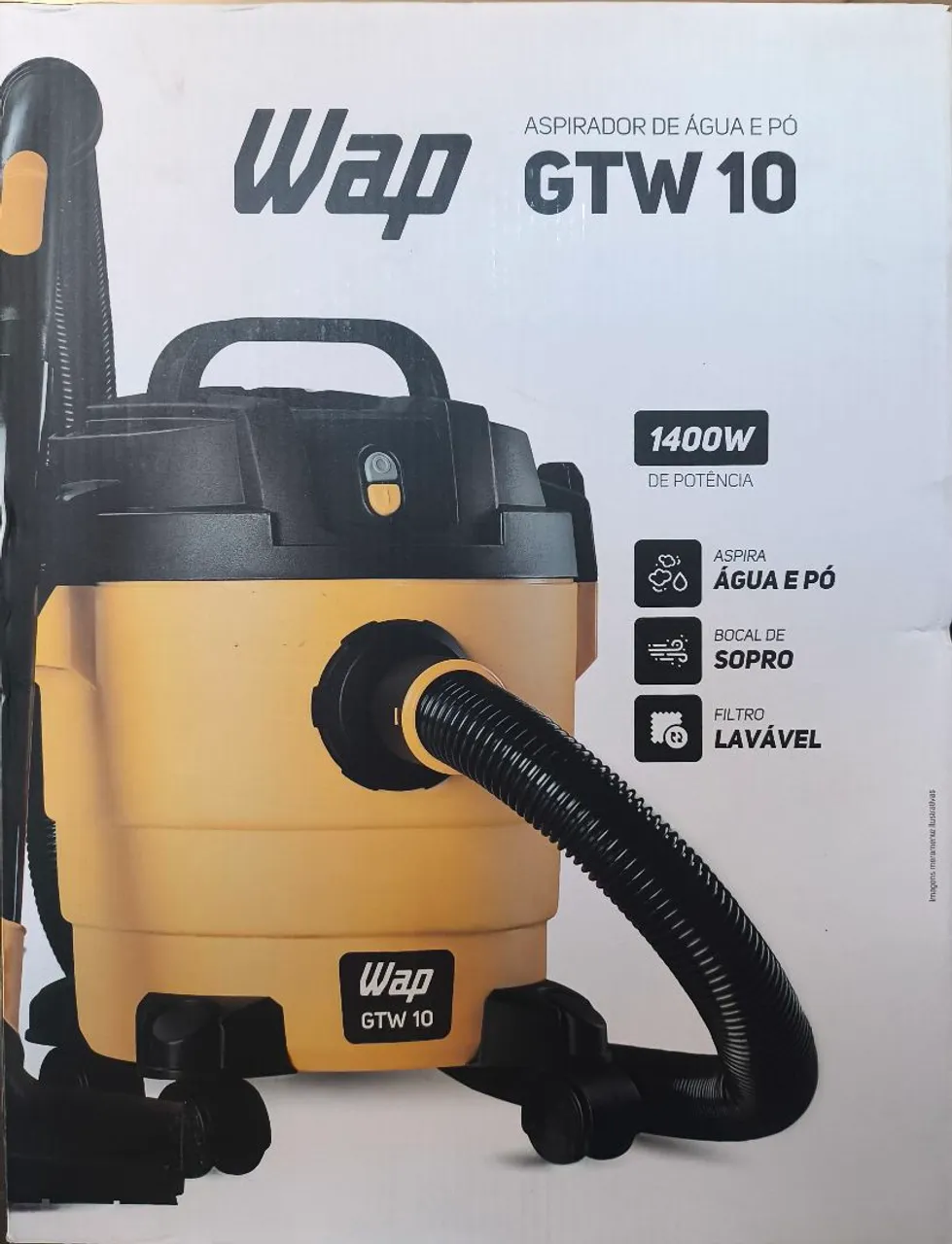 Aspirador de Água e Pó WAP GTW 10 - 1400W NOVO PROMOÇÃO
