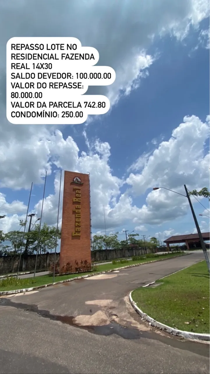 Repasse lote Fazenda real 14x30
