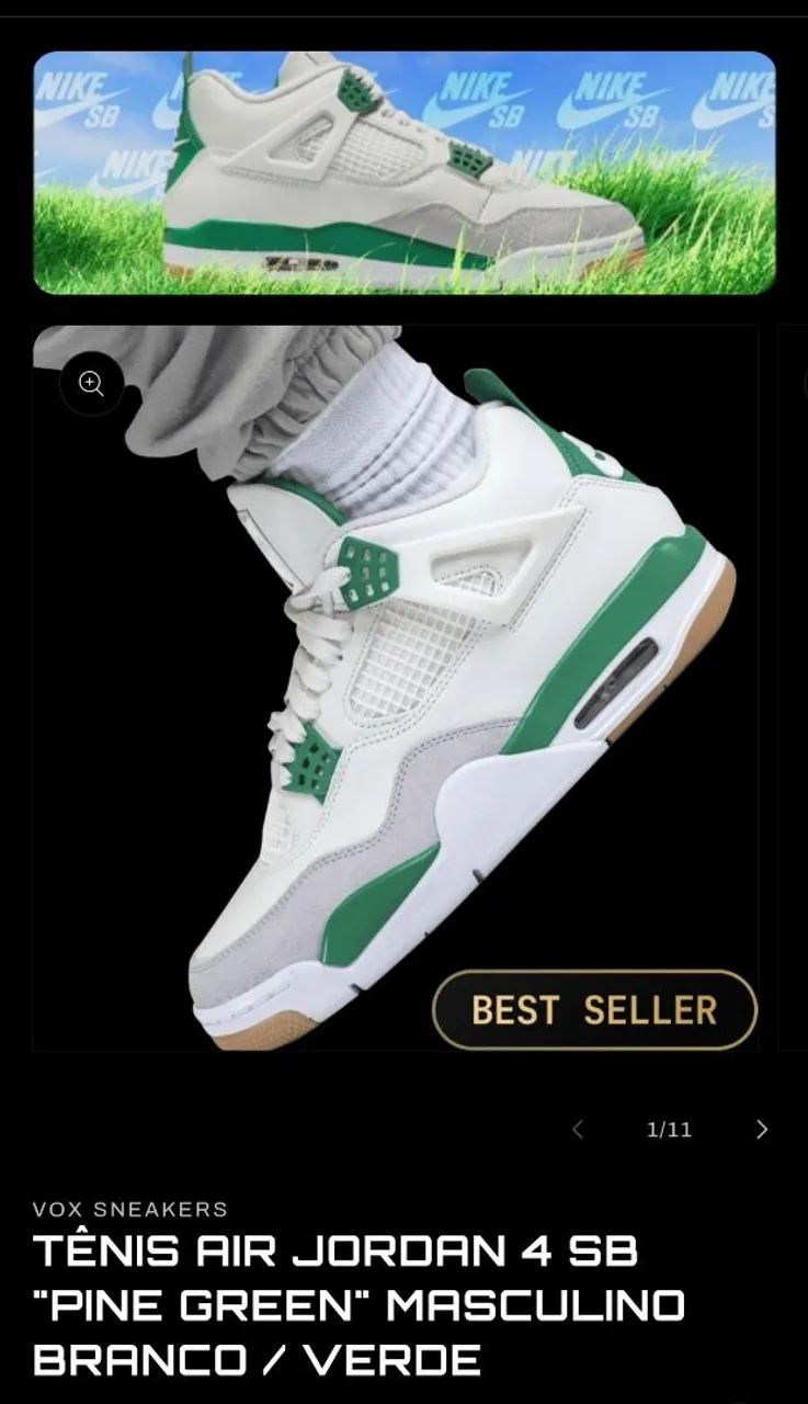 Tênis Air Jordan 4 SB 'Pine Green' Masculino