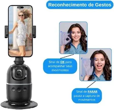 Estabilizador de Celular Portátil Gimbal com Rastreamento Inteligente de IA ORIGINAL MODEL - Foto 3