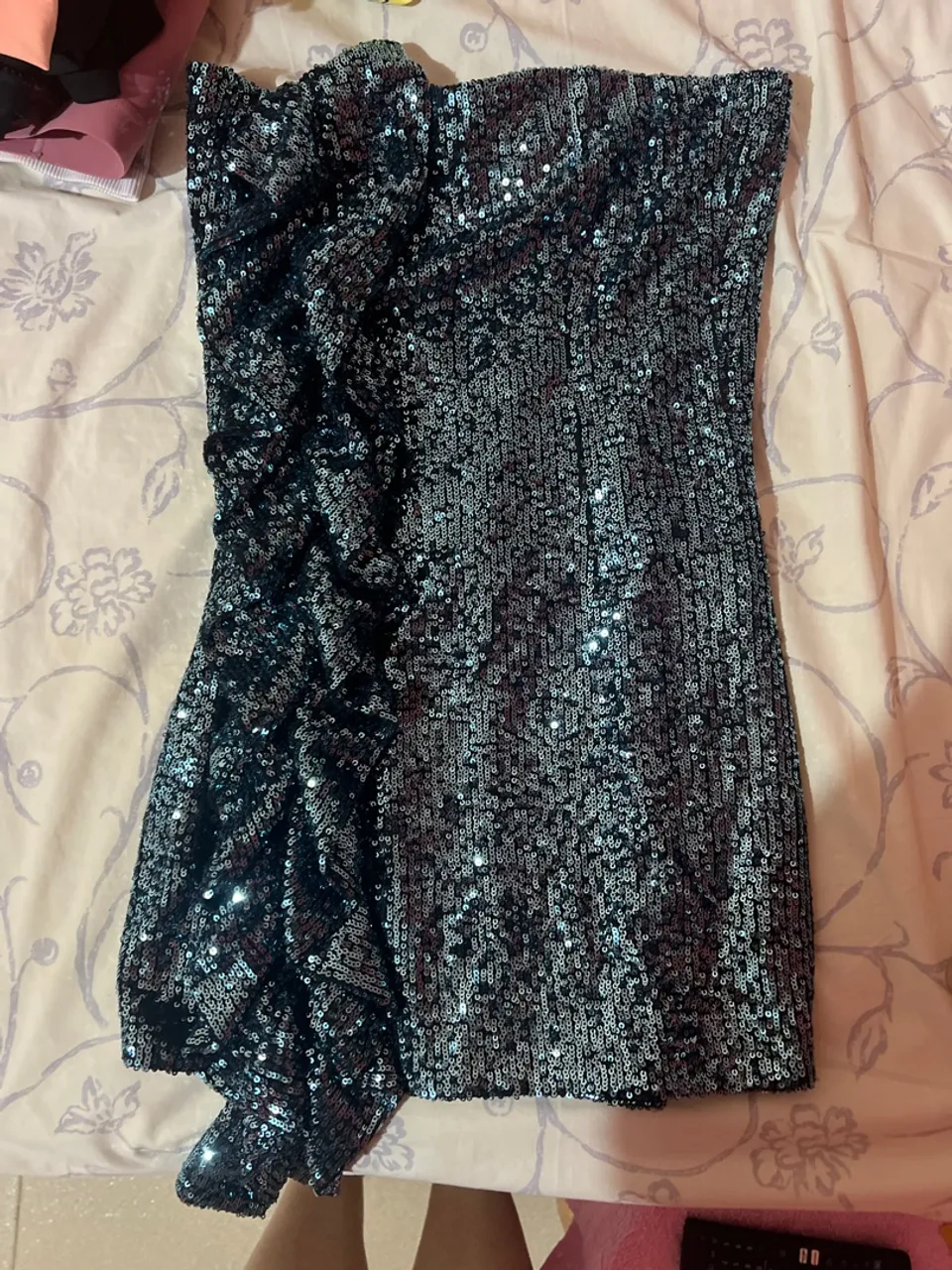 Vestido azul curto festa