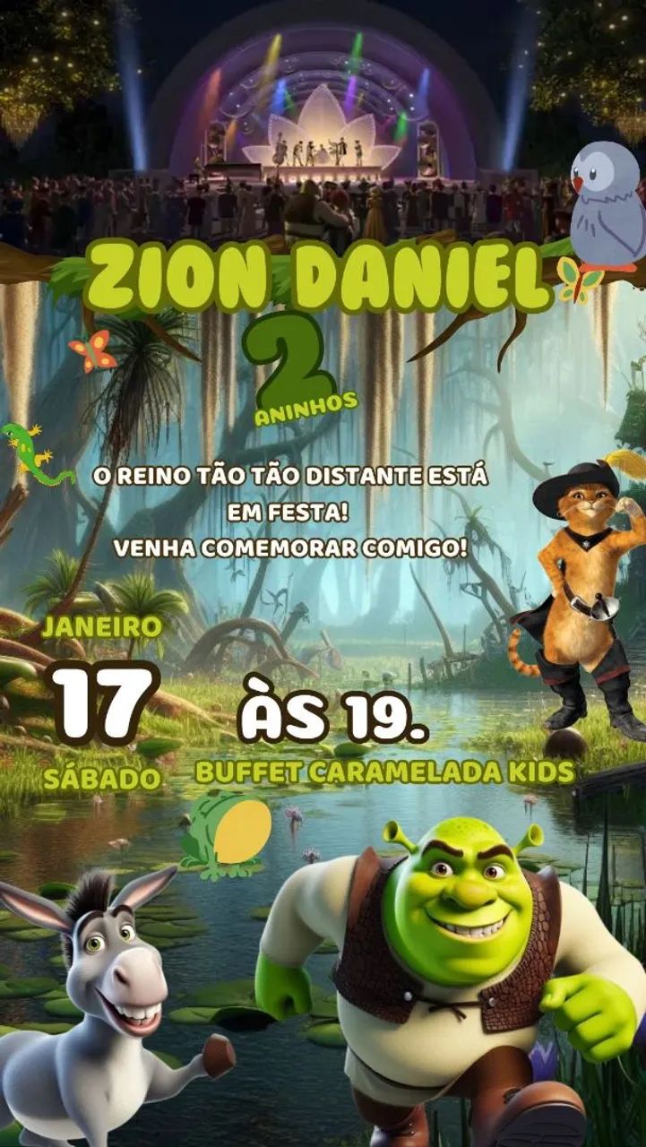 CONVITE DIGITAL/SHREK