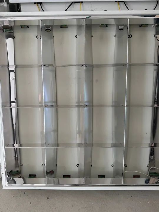 Luminária Calha 60x60 Embutir Sem lâmpada tubular 