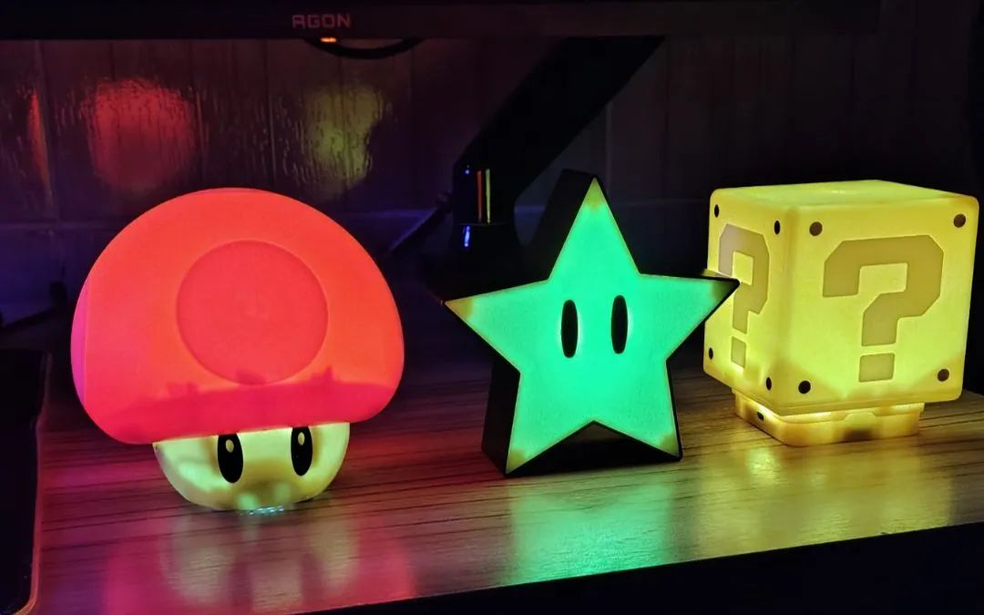 Kit 3 luminária do super Mario Bros muito linda 