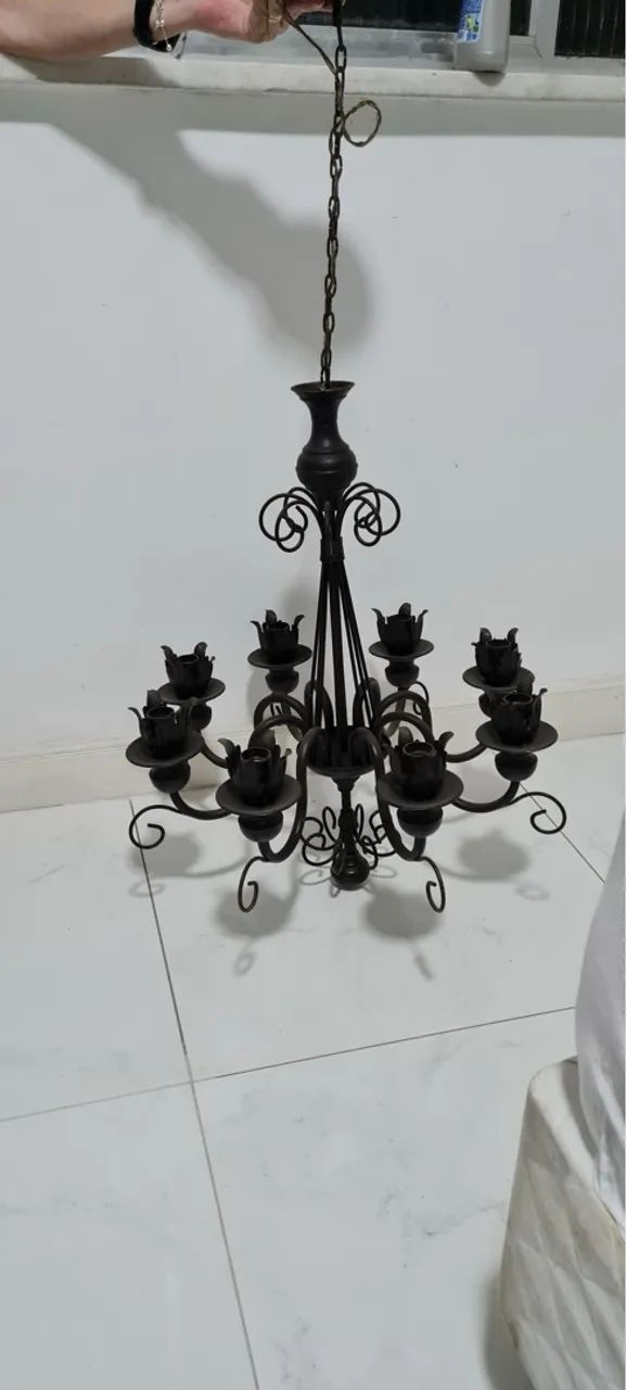 Maravilhoso lustre de metal comprado em Tiradentes MG