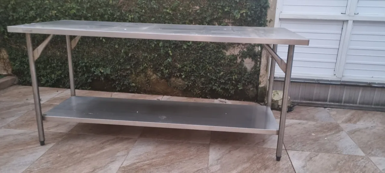 Mesa de aço inox para cozinha