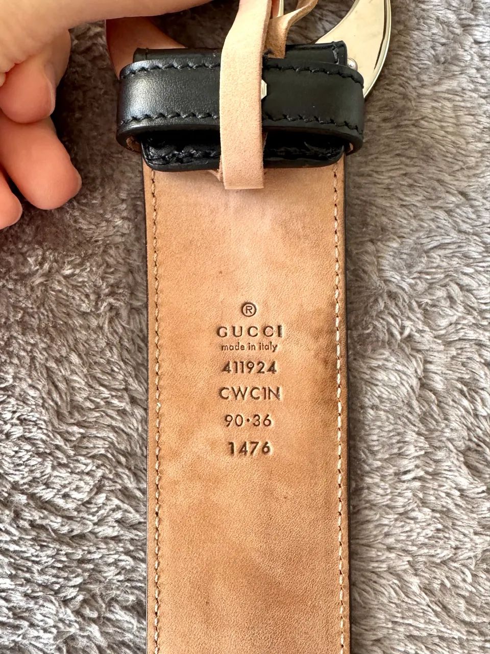 Cinto GUCCI Signature de couro PRETO (ORIGINAL)  - Foto 5