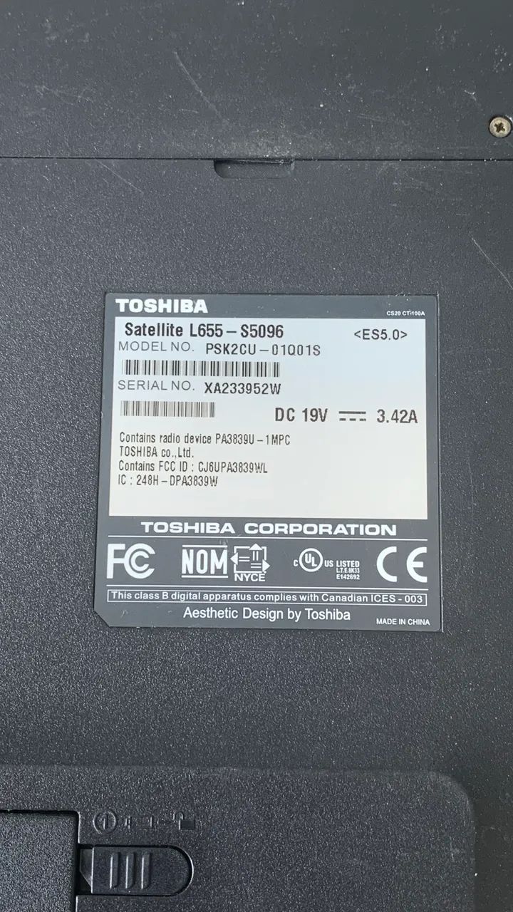 Notebook Toshiba para retirada de peças  - Foto 2