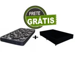 Frete Grátis! Base Box Solteiro + Colchão de Molas Bonnel 20cm