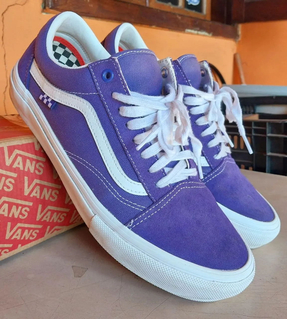 Tênis Vans Old Skool skateboarding lilás