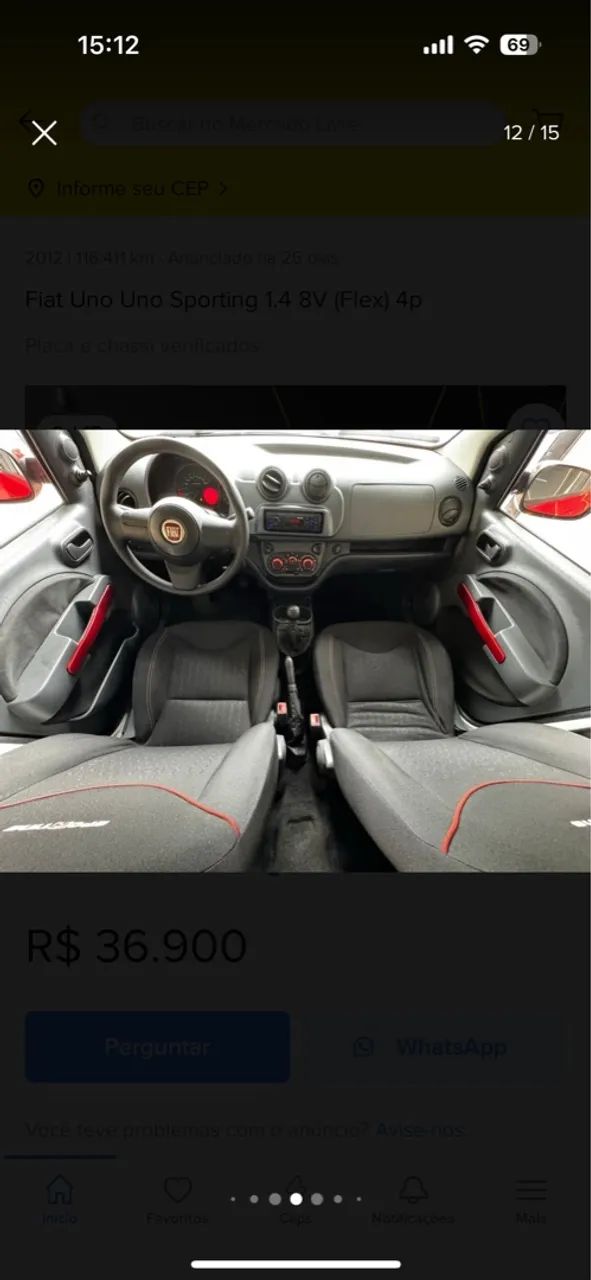 Vendo no boleto Uno Sporting1.4 flex 8v - Foto 5