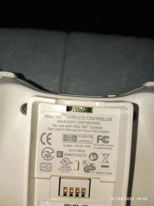 Controle Xbox 360 original Microsoft + Receptor Wireless + Cabo - Foto 2