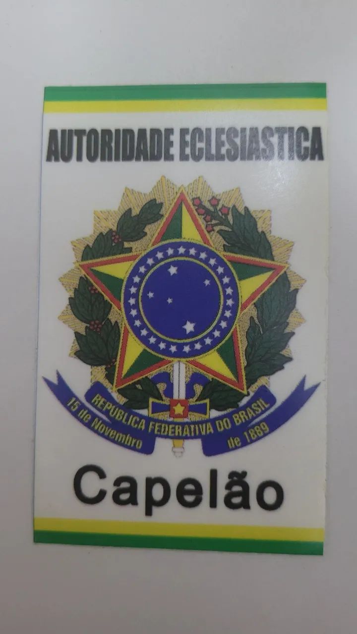 Adesivo autoridade eclesiástica capelão 