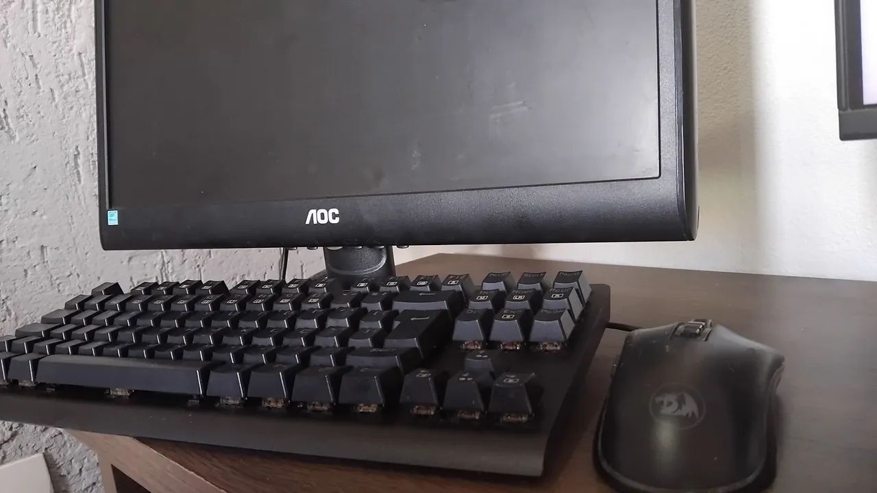 Computador Completo Gamer - Monitor AOC + Teclado e Mouse RGB - Foto 3