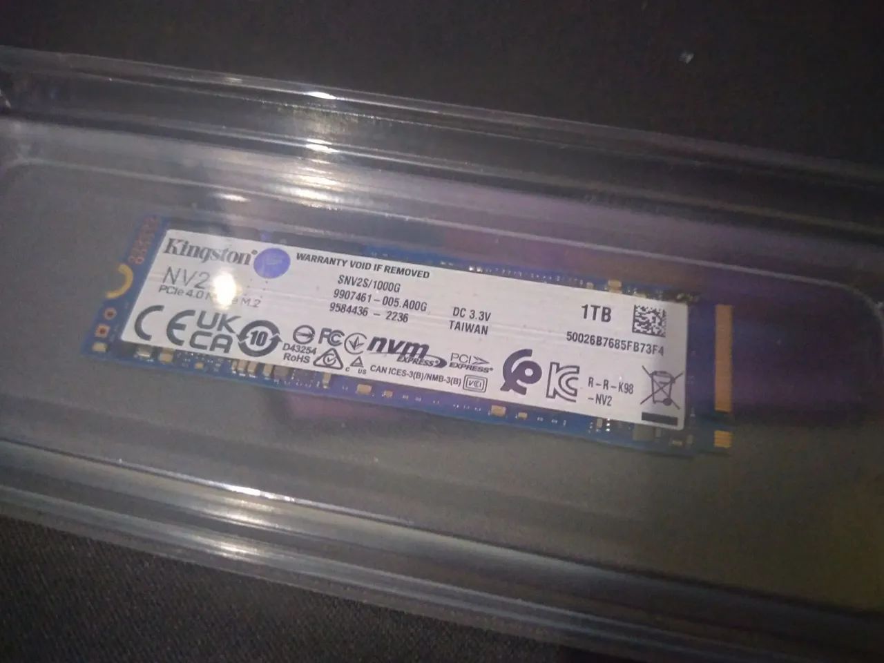 Nvme 1 tb Kingst TROCO POR CELULAR