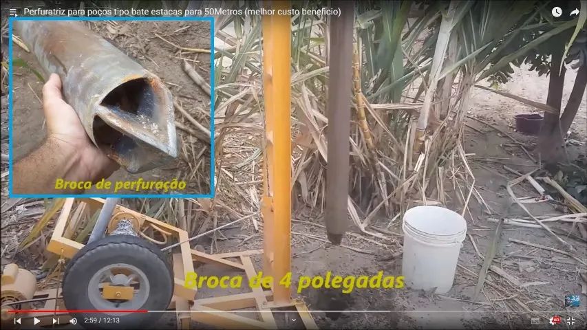 Perfuratriz Bate Estaca para Poço Semi Artesiano até 70 metros. - Foto 4