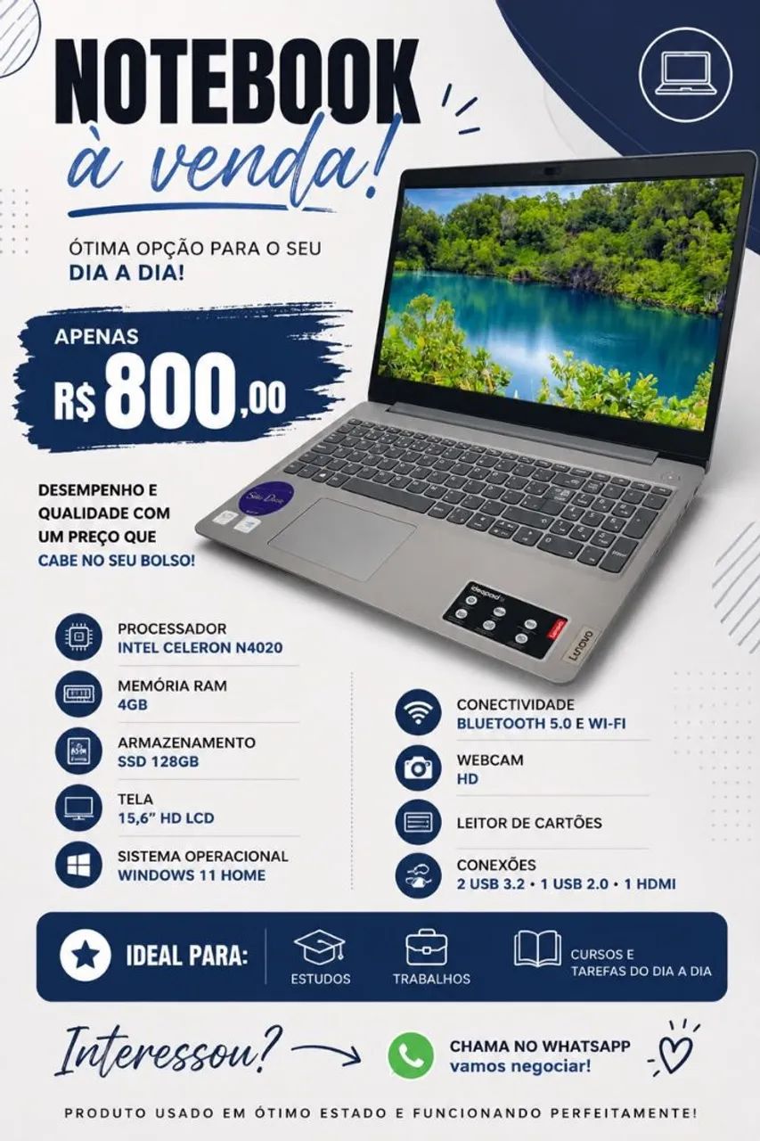 Vende notebook 