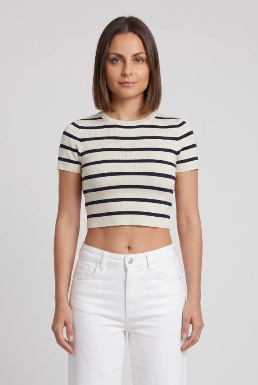 Cropped Zara listrado tam g - Foto 3