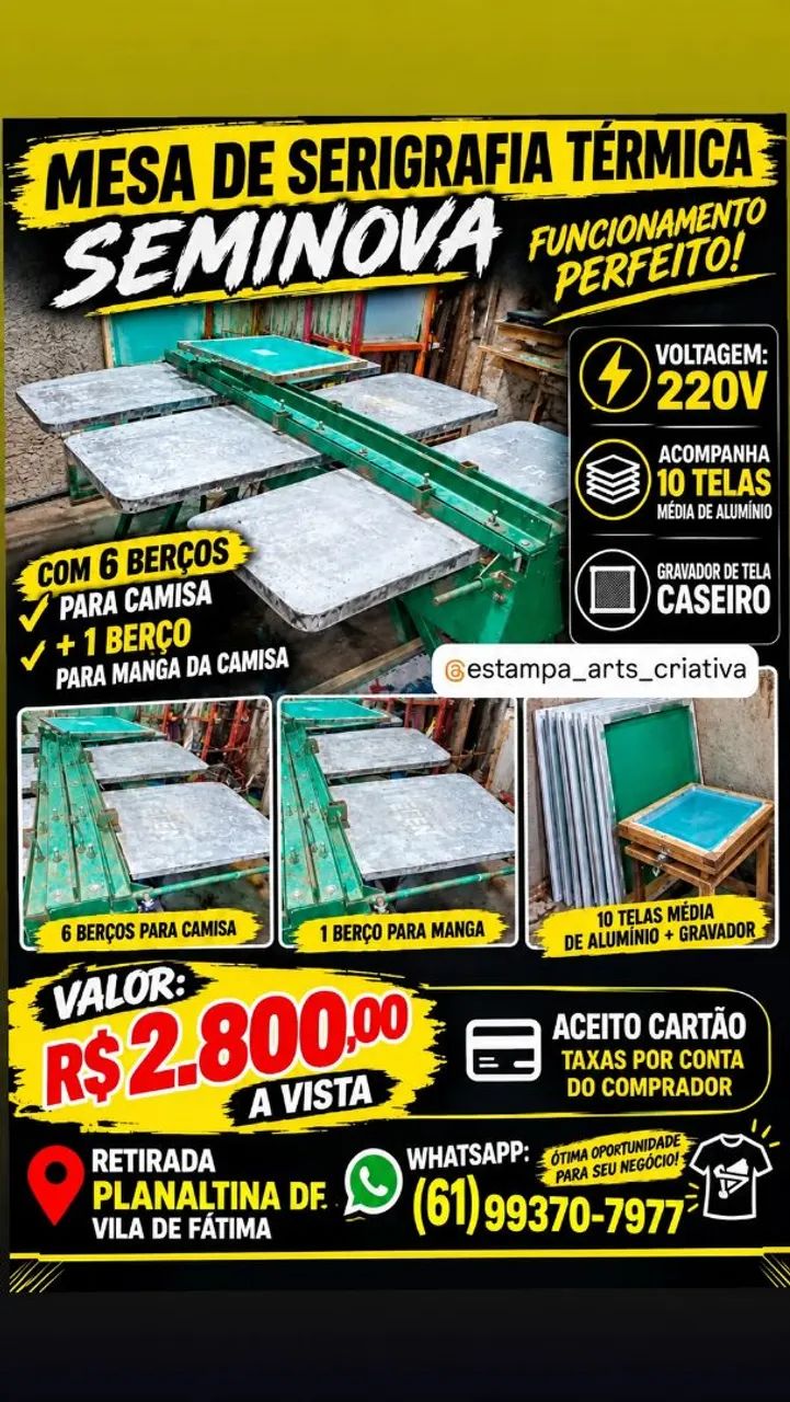 Mesa de serigrafia 