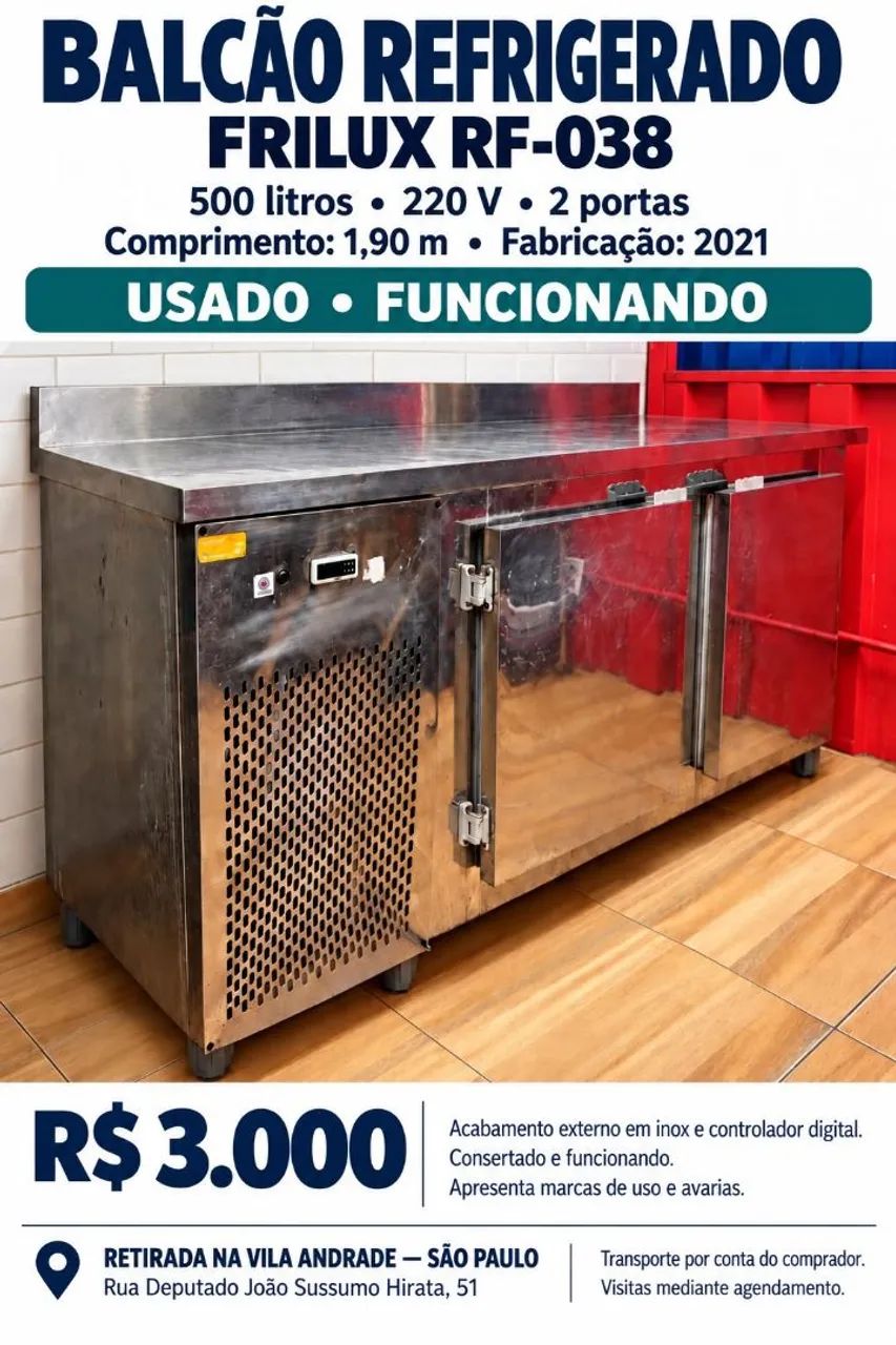 Geladeira balcão 