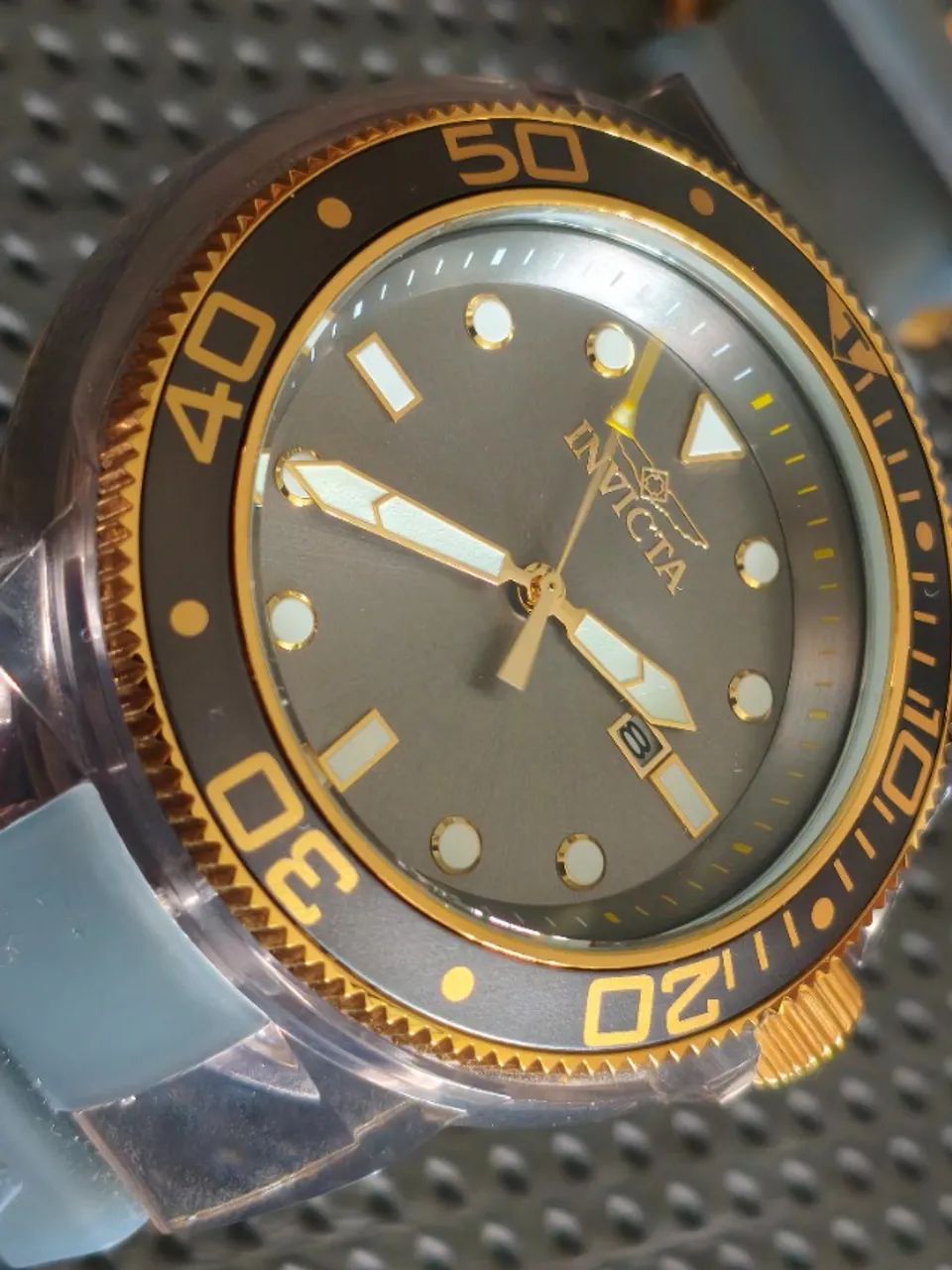 Invicta 32335 Pro Diver - 51.5mm transparence com cinza e dourado - Foto 2