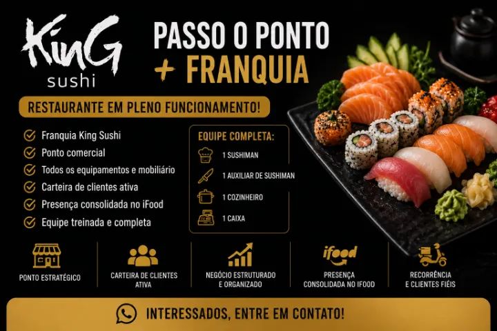 PASSO PONTO RESTAURANTE JAPONES - EM FUNCIONAMENTO - Foto 2