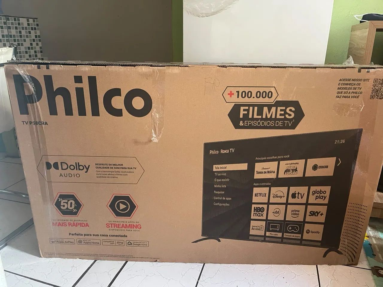 Embalagem pra tv 58 polegadas/caixa 