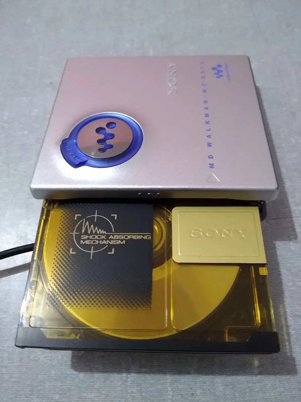 Raridade! Mini Disc(MD)walkman Sony MZ E510,c/acessórios completo