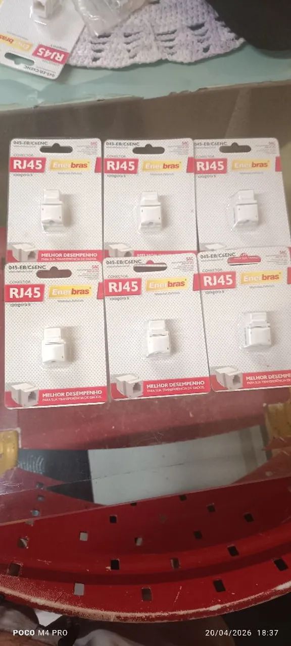 Conector rj 45 cat 5 e cat 6
