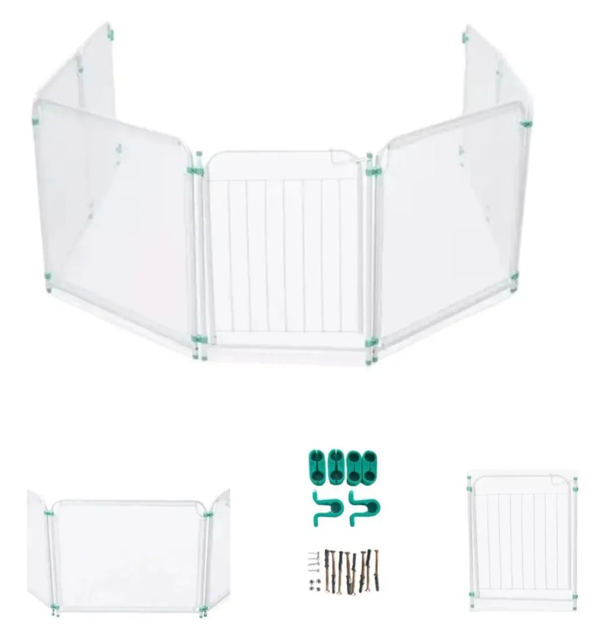 Cercado Grade Cercadinho Telado 5x80 + Portão Criança Bebê 