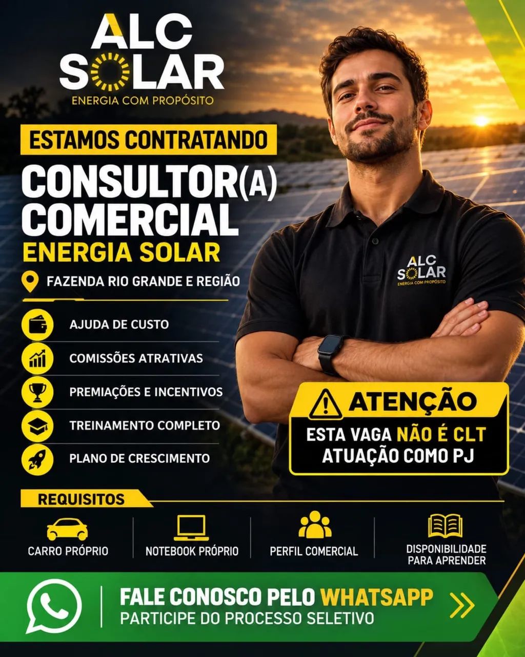 Vaga para consultor comercial