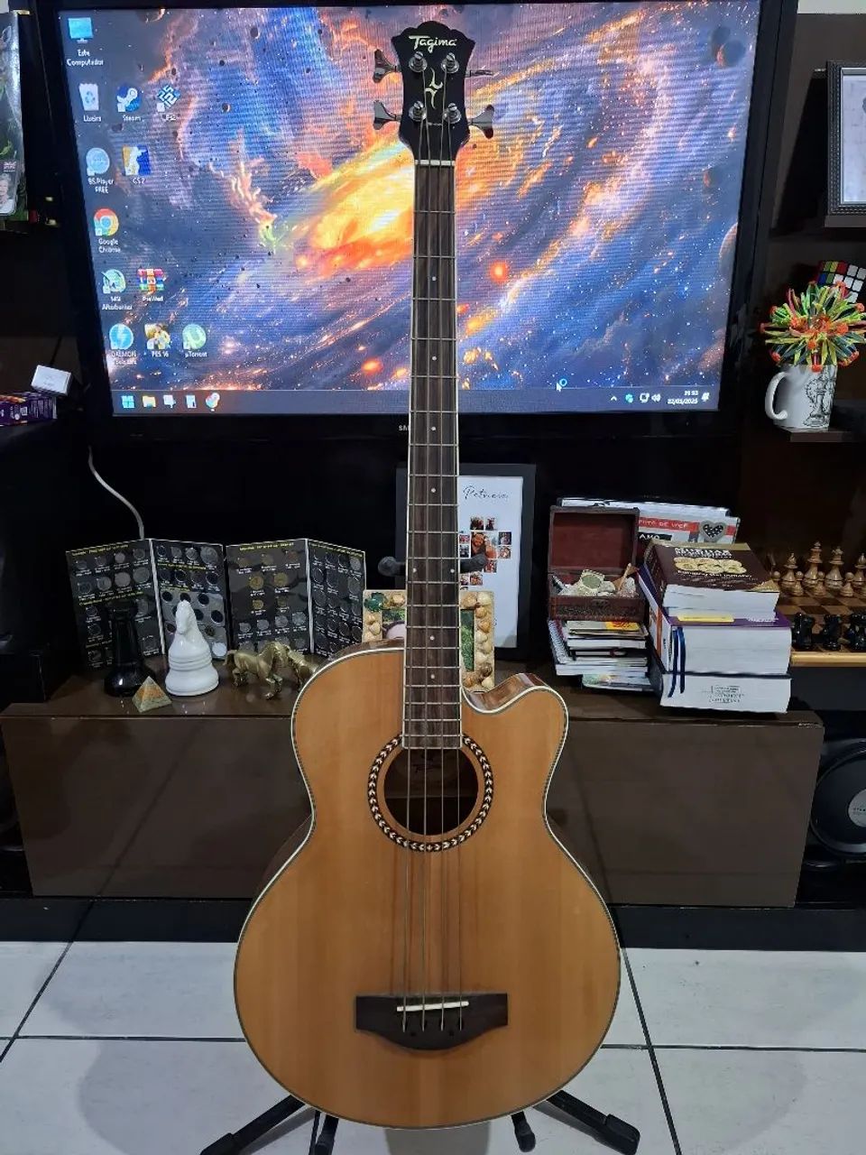 Baixolão Tagima EletroAcustico com BAG