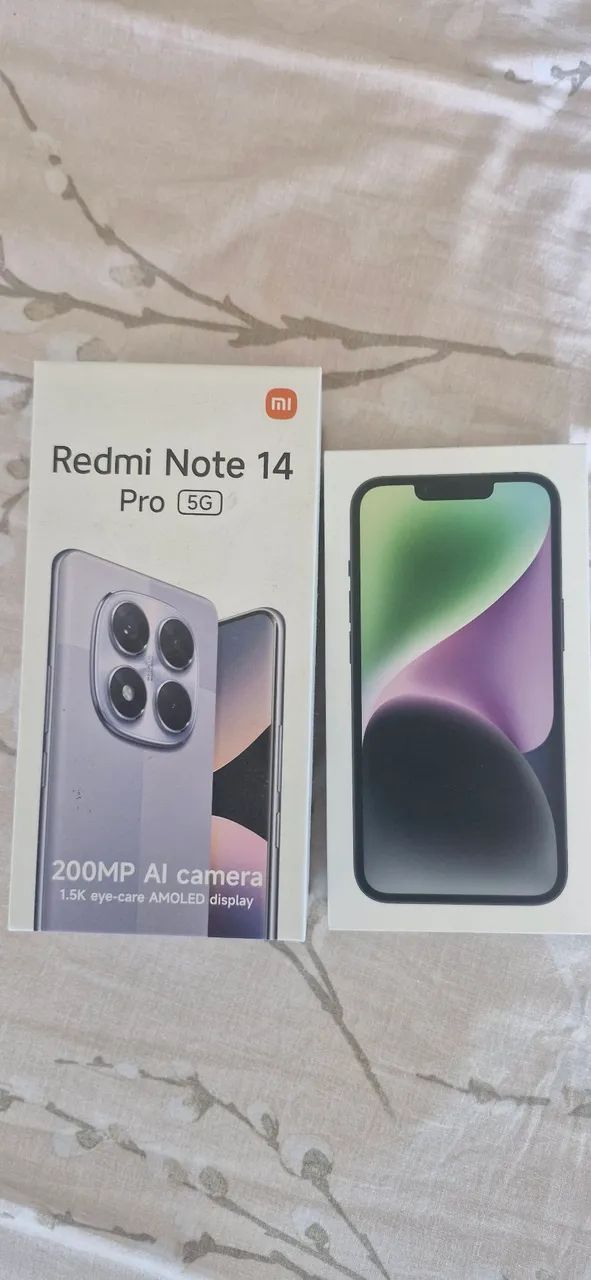 Iphone 14 e Redmi Note 14 Pro 5G 