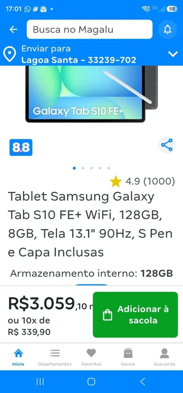 TABLET SAMSUNG GALAXY S10 FE  - Foto 2