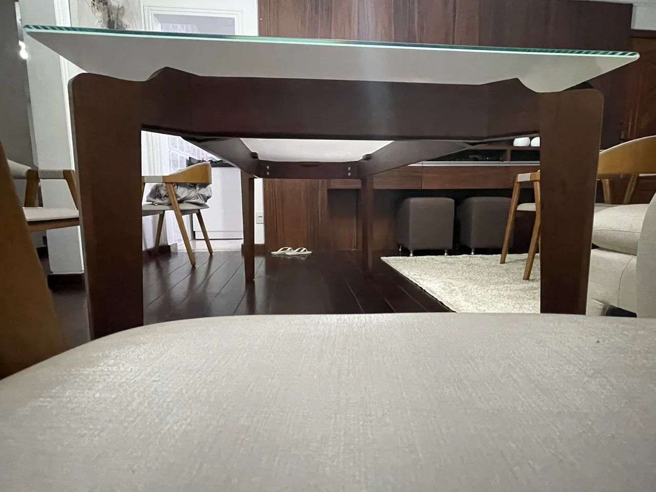 Mesa pé madeira maciça  - Foto 5