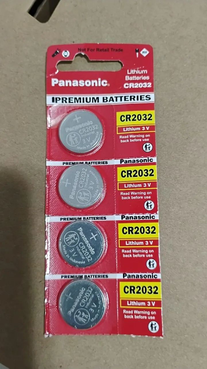 Bateria Panasonic CR2032 3V Lítio.