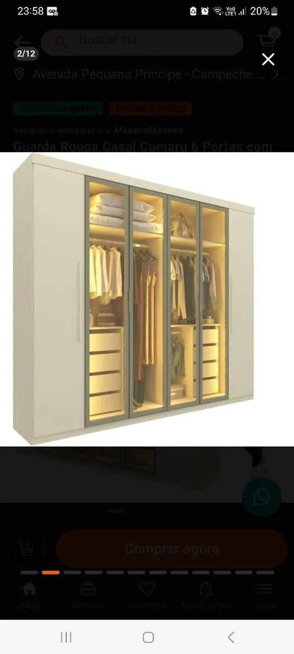 Guarda-roupa casal - Foto 2
