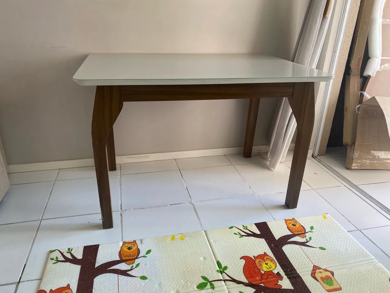 Mesa 1.20 X 80 Retangular com vidro  - Foto 2