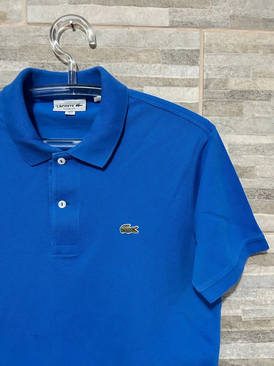 Camisa polo azul Lacoste M - Foto 4
