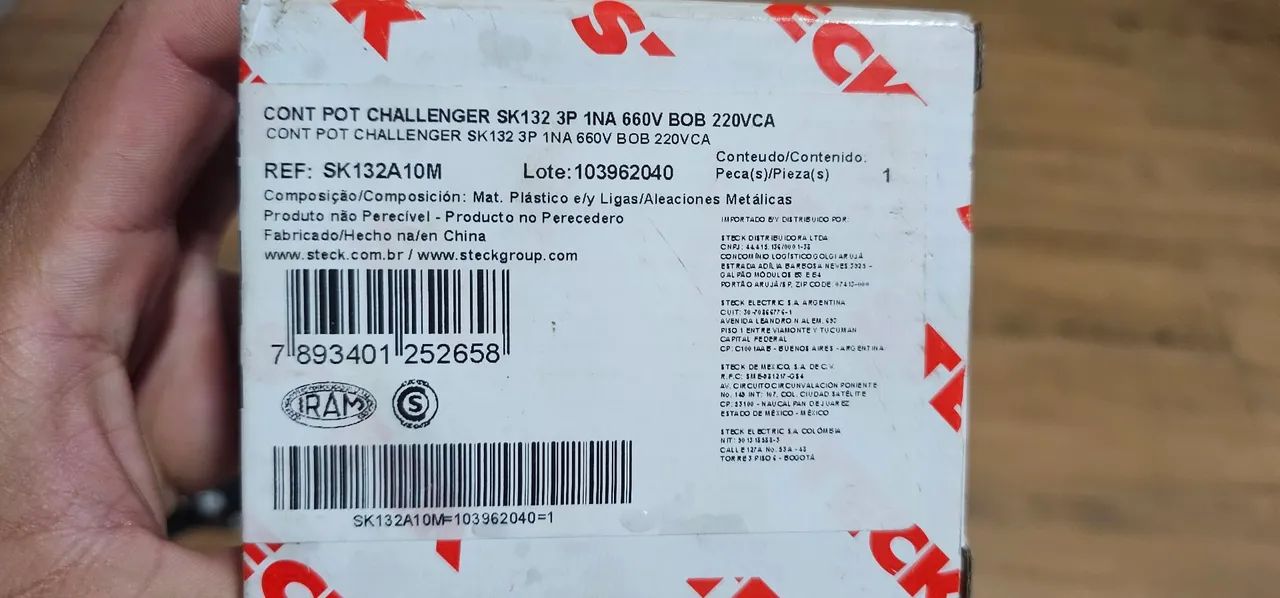 Contatora steck 32 amp 220v trifasica 