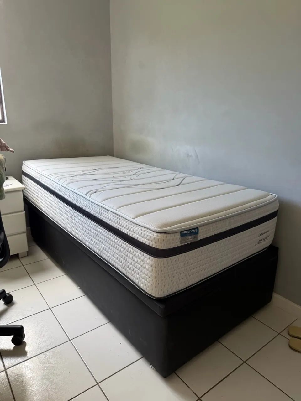 Cama baú e colchão solteiro - Ortobom