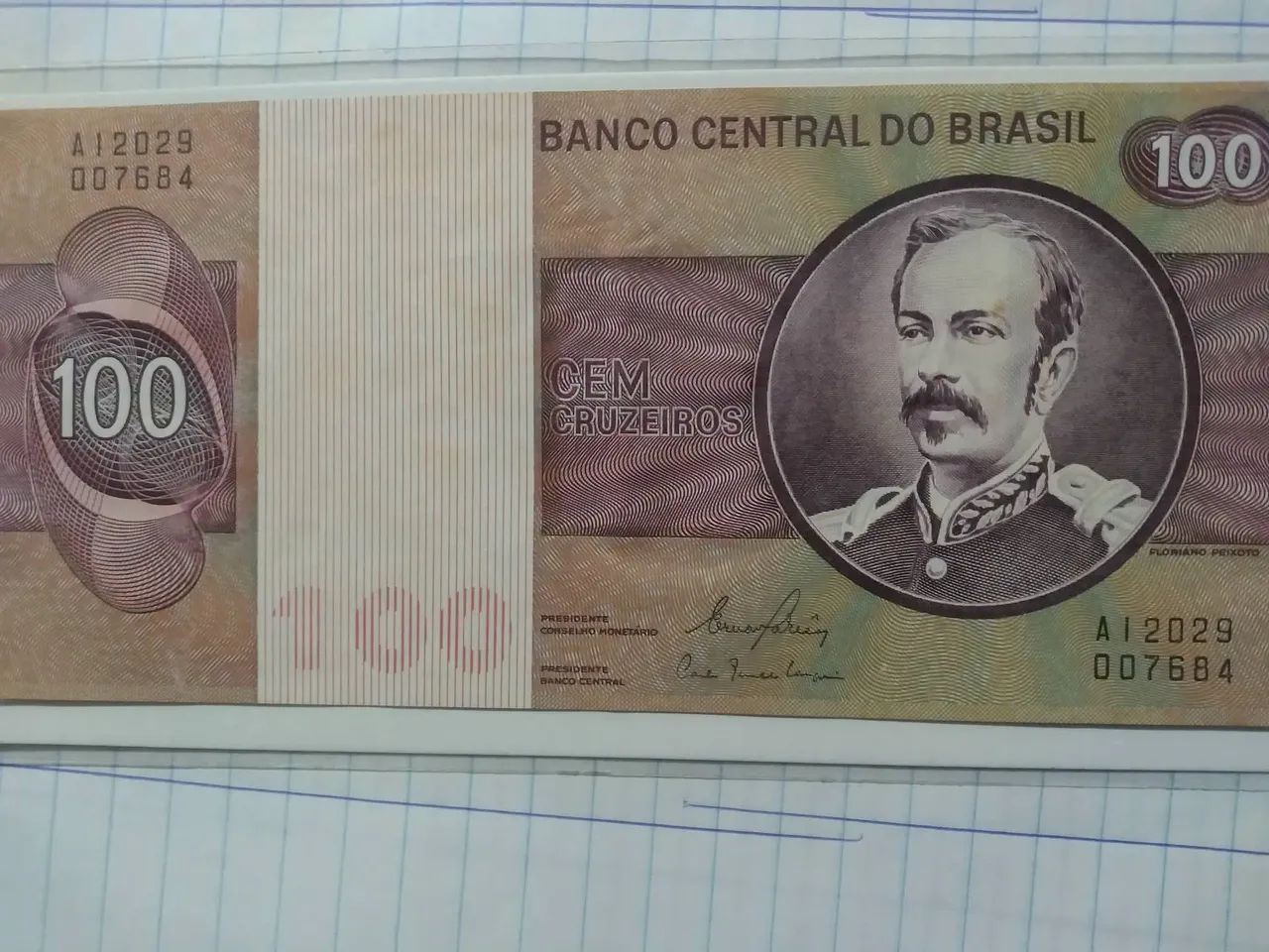 SET 13 - LINDA CÉDULA 100 CRUZEIROS 2A FAMÍLIA FE