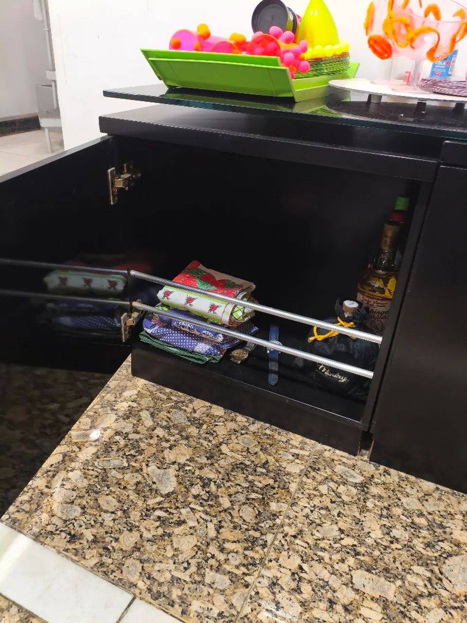 Rack preto com tampão de vidro - Foto 3