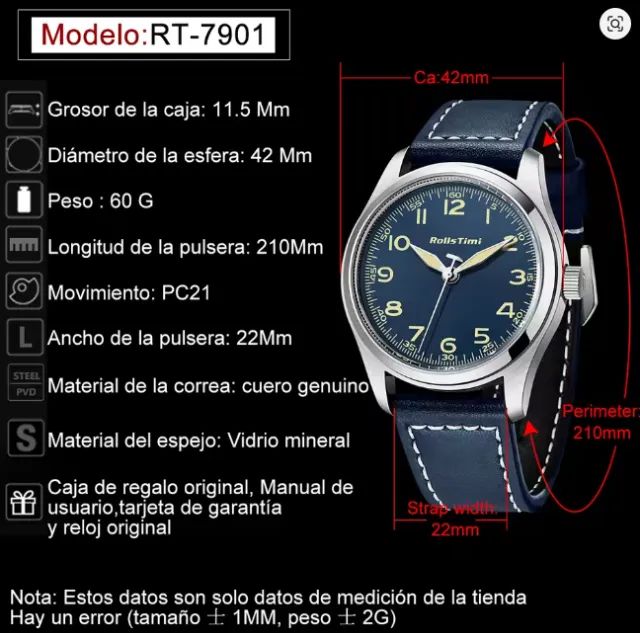 Relógio Rolls Time Pulseira Couro - Foto 3