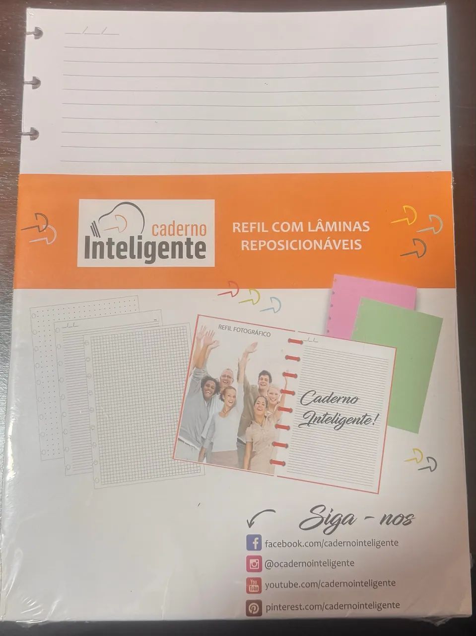 Refil Pautado caderno inteligente 