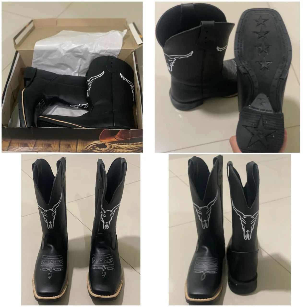 Bota bico quadrado 