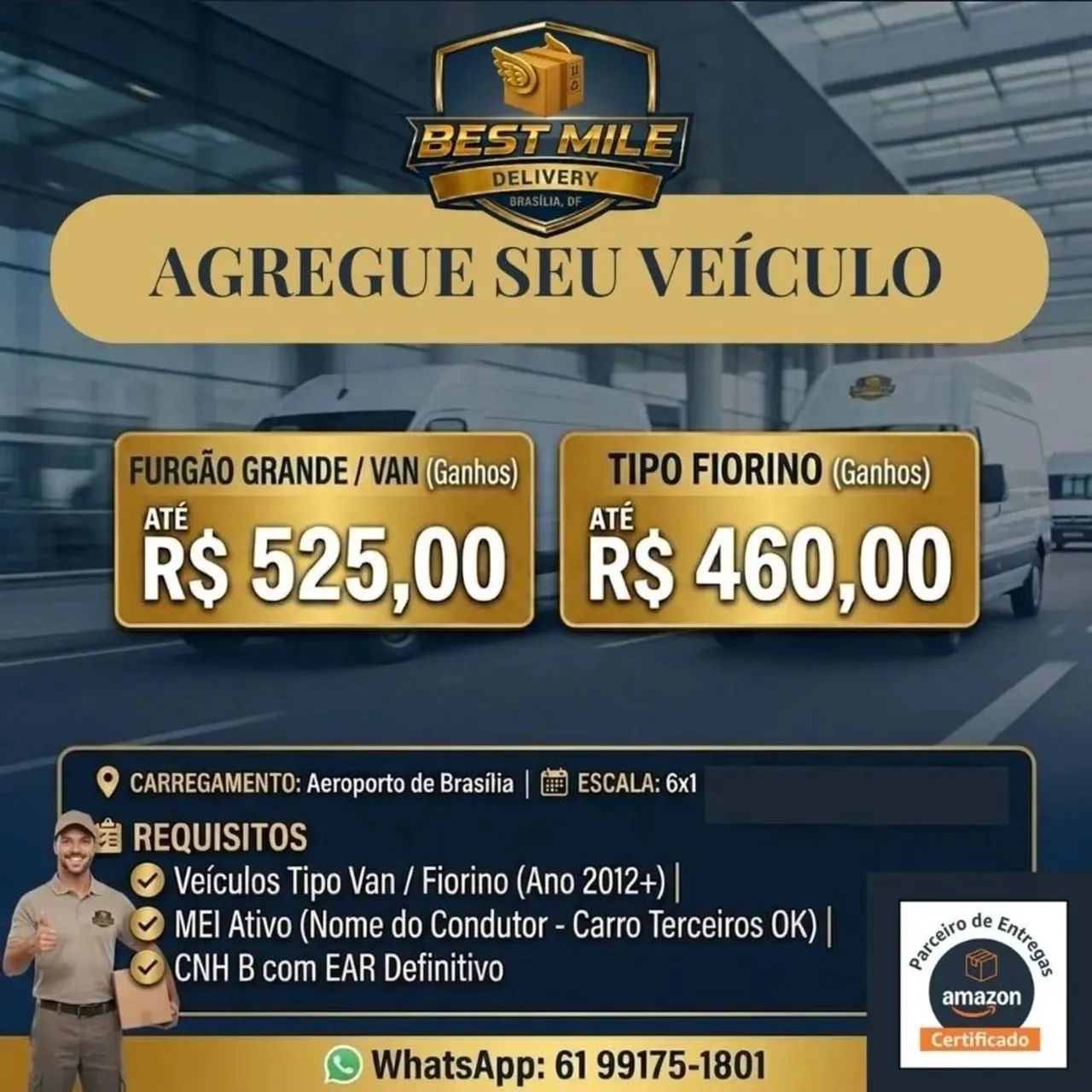 **OPORTUNIDADE PARA MOTORISTAS ENTREGADORES EM BRASÍLIA**