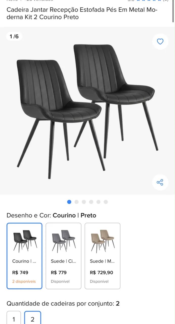 CADEIRAS MESA JANTAR  - Foto 2