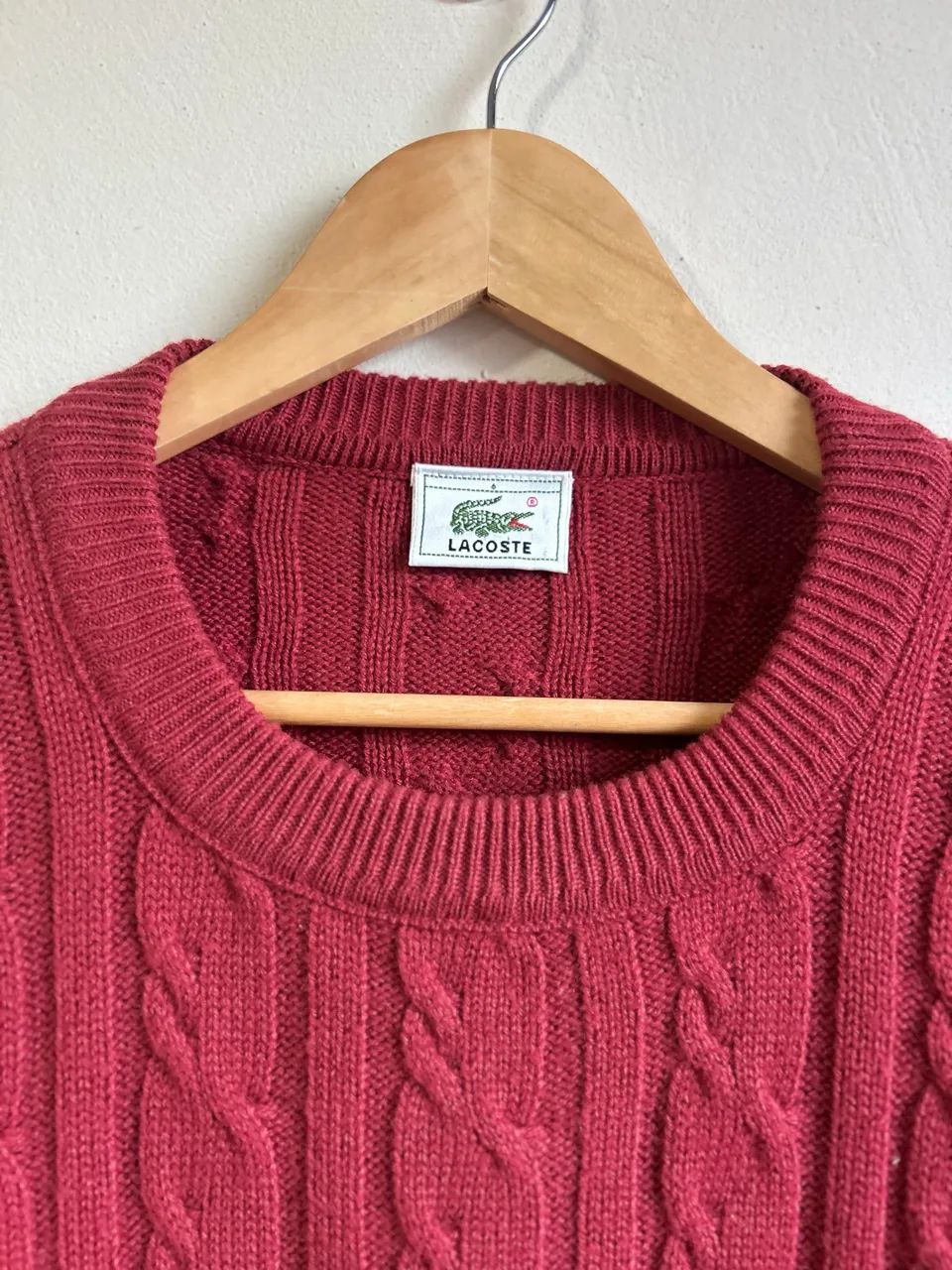 Suéter Lacoste original bordô - Foto 2